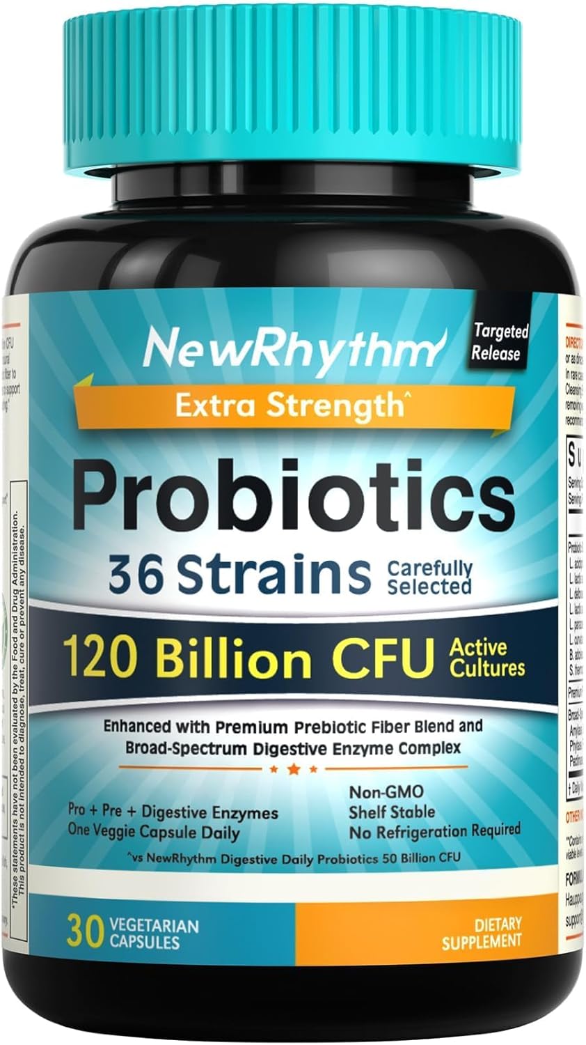 Suplemento en cápsula NewRhythm Probióticos de Probioticos 120 Billones CFU de 30 un